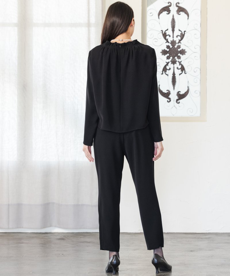 カエン　タックパンツブラックフォーマル/M(9号)