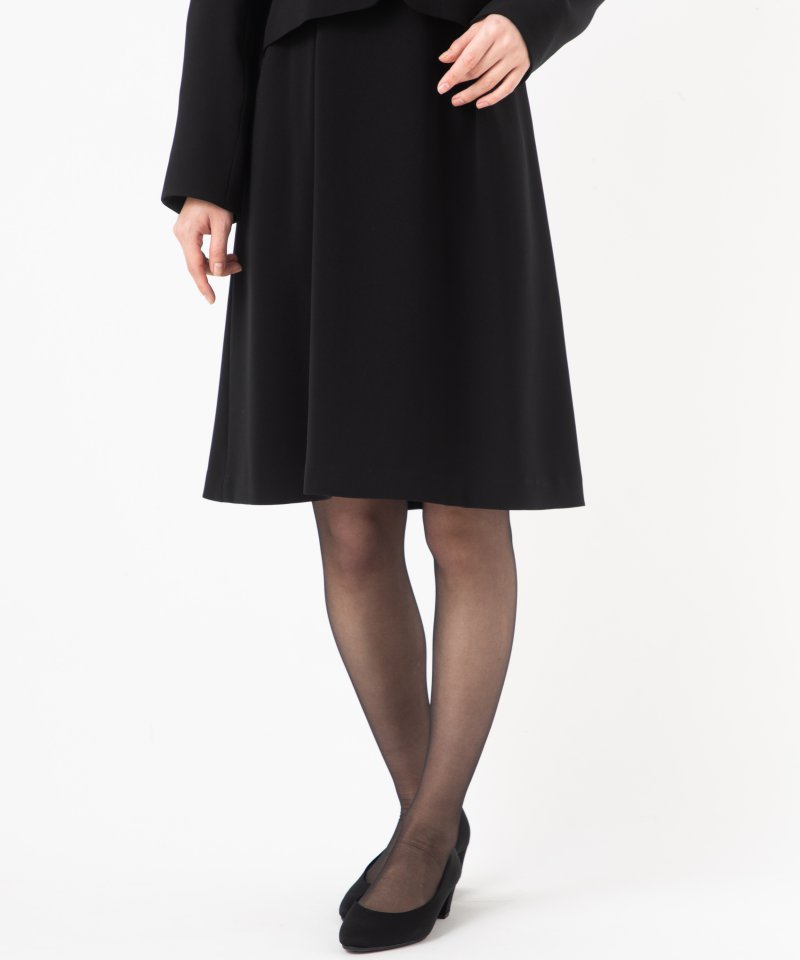 ノーカラージャケット&サテンテープ切替ワンピースアンサンブル/L(11号)