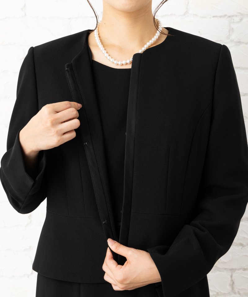 エメ　ノーカラージャケット&前開きツーピース風ワンピース/L(11号)