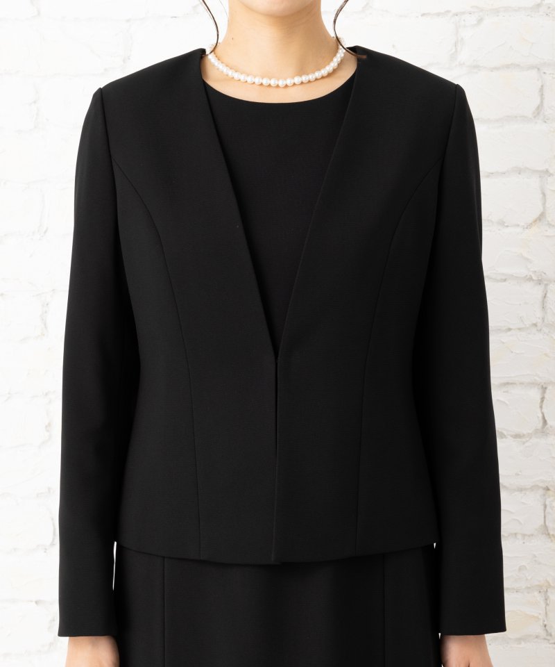 エメ　Vネックノーカラージャケット&ワンピース/L(11号)