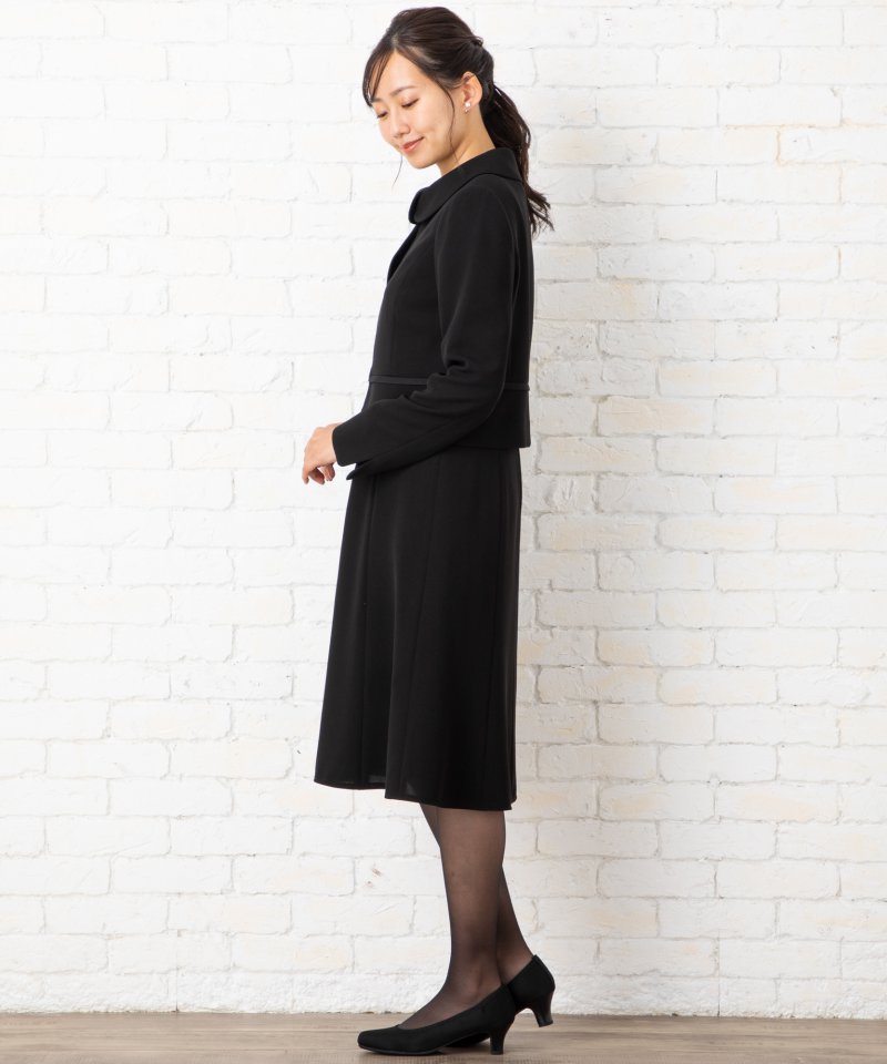 ロールカラージャケットブラックフォーマルセットアップ/LL(13号)