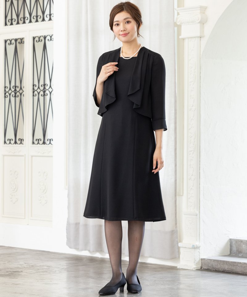 シフォンボレロドッキングフレアワンピース/LL(13号)