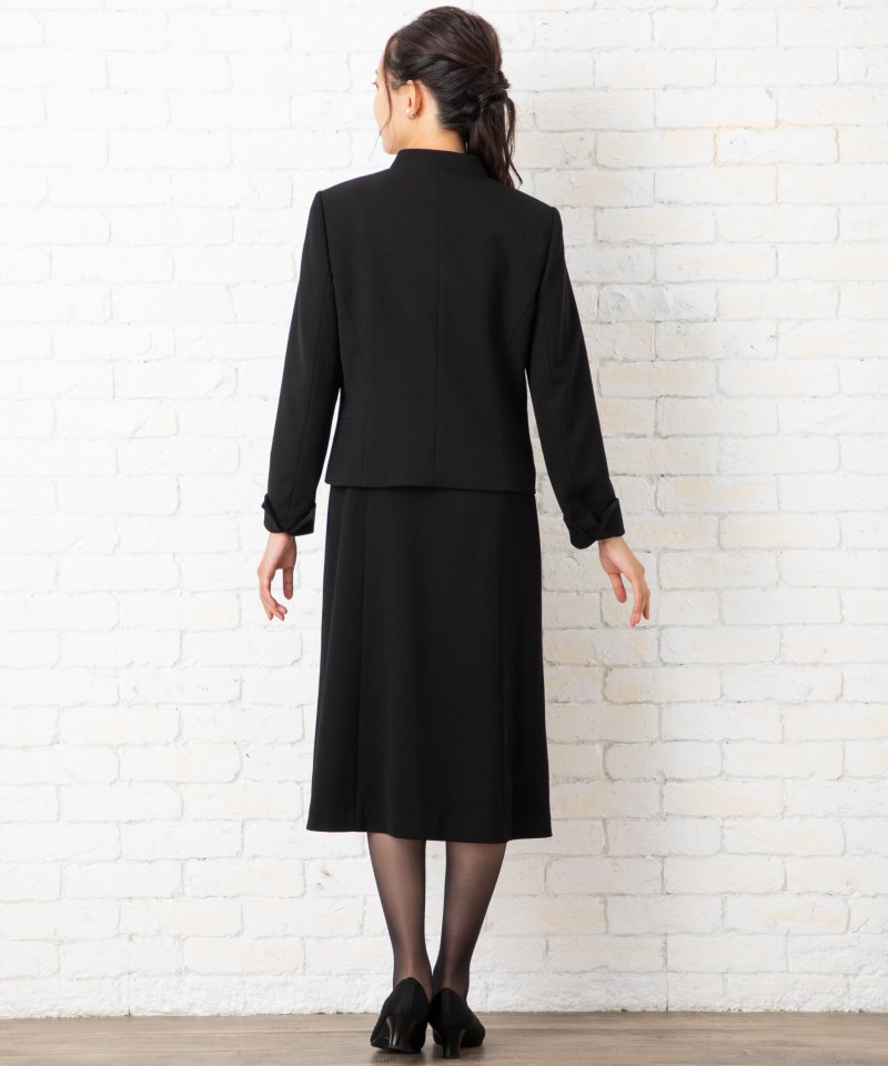 スタンドWカラージャケット&セミフレアワンピース/4L(17号)