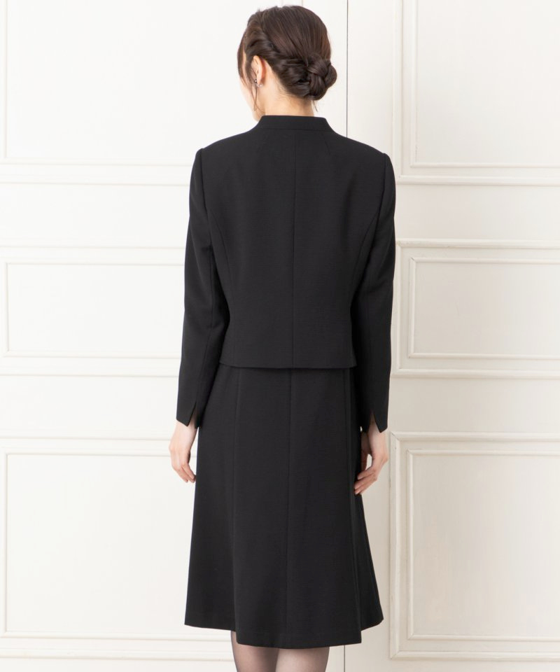 Vネックジャケット&フレアワンピース/M(9号)