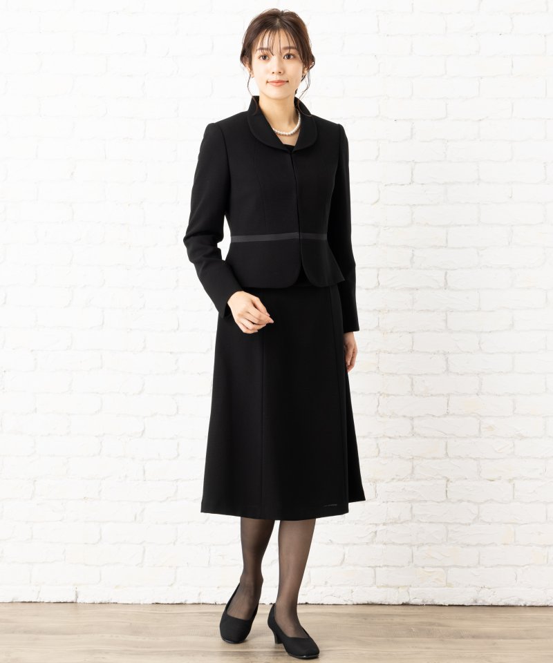 エメ×ユキコ ハナイ　ショールカラーブラックフォーマルアンサンブル/M