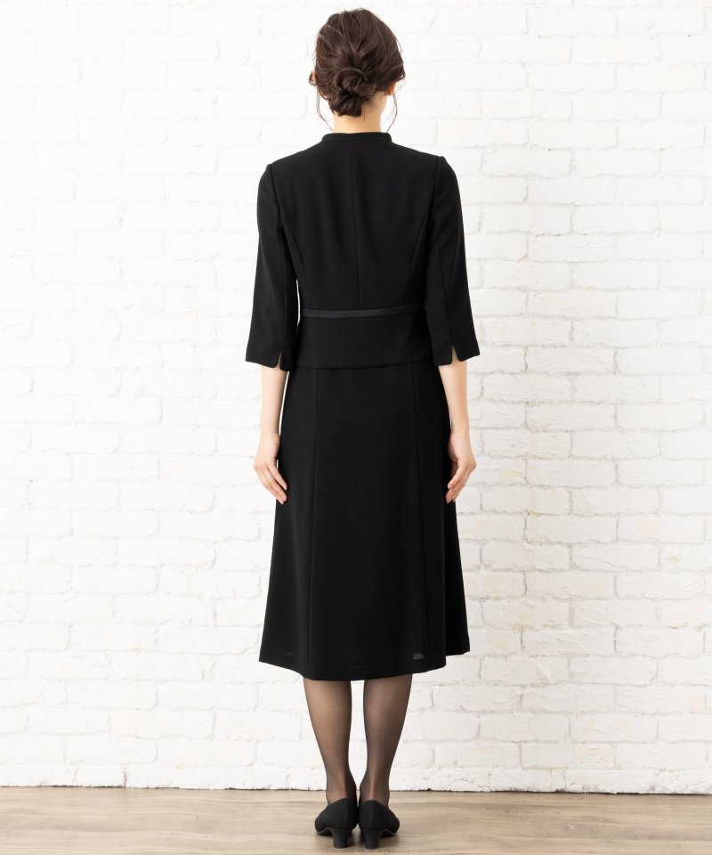 エメ×ユキコ ハナイ　ショールカラーブラックフォーマルアンサンブル/M