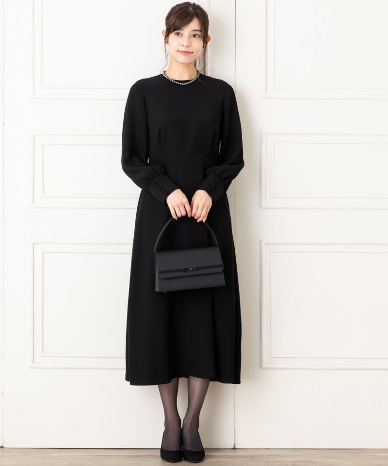 カエン　シンプルロングスリーブワンピース/M(9号)