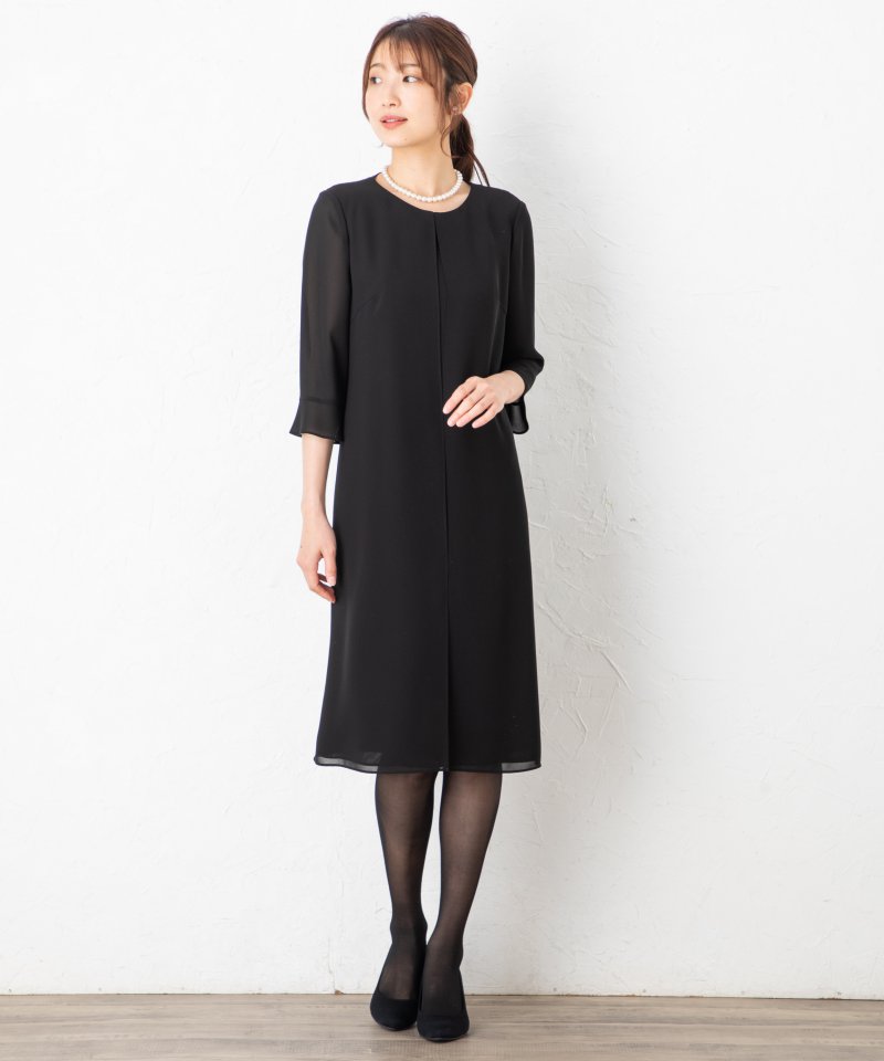 シフォンジョーゼットセミフレアーワンピース/L(11号)