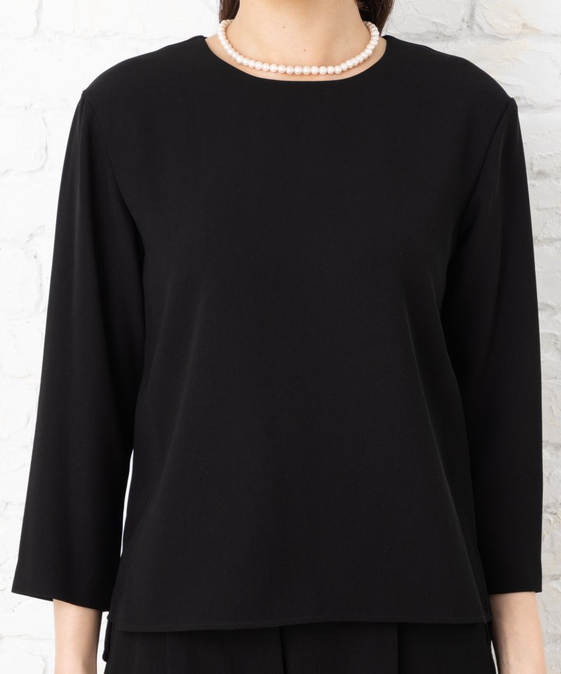 エメ　カラーレスジャケット&ハイウエストテーパードパンツブラックフォーマル/3L(15号)