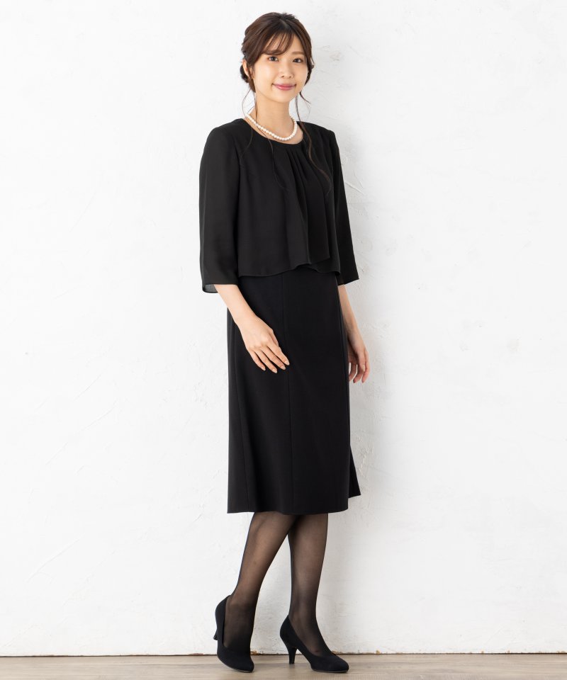 カレット　ドレープブラウスワンピース/3L(15号)