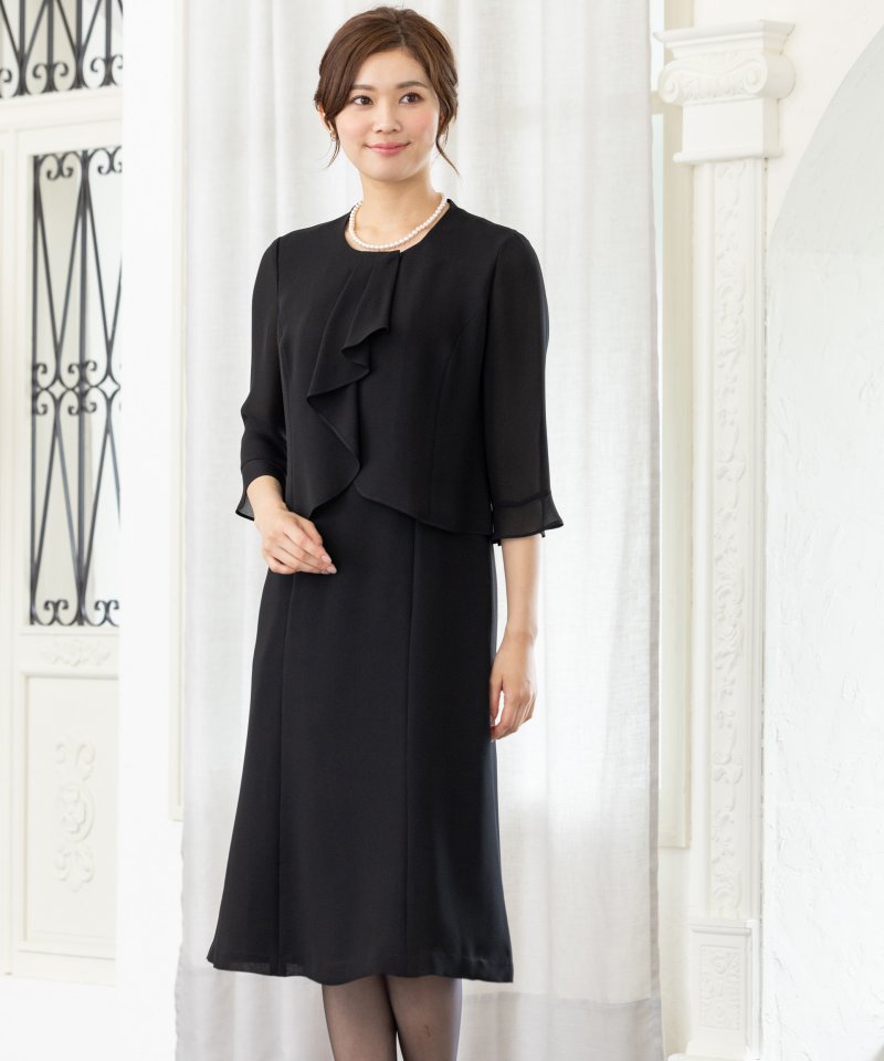 ラッフルフリルトリックワンピース/M(9号)