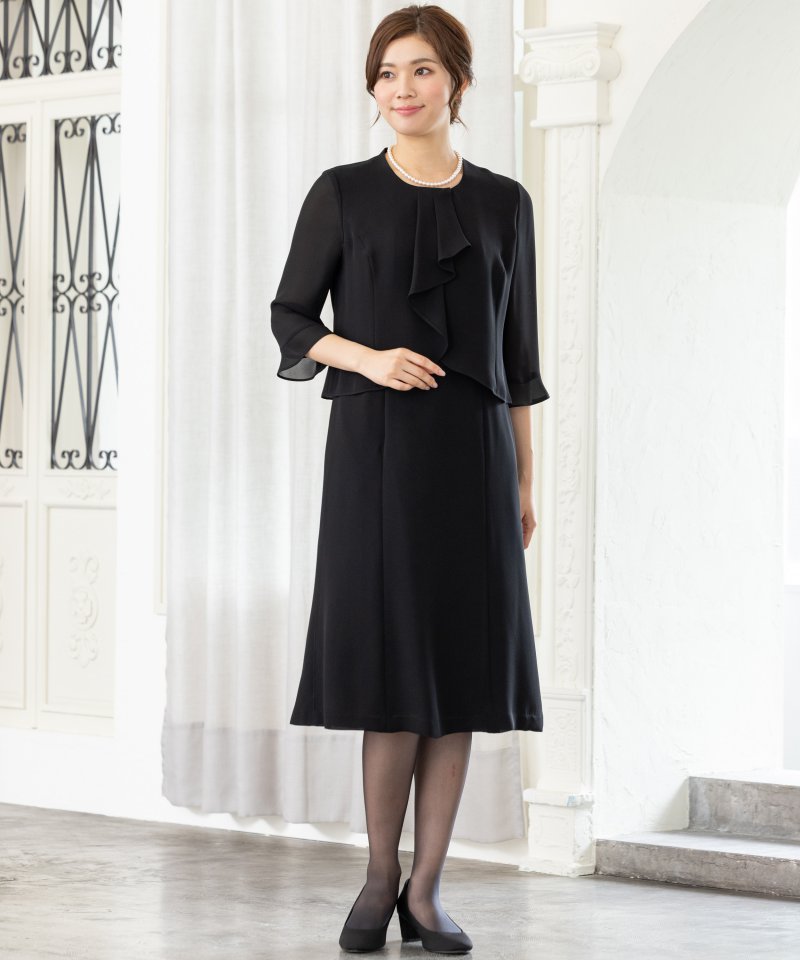 ラッフルフリルトリックワンピース/M(9号)