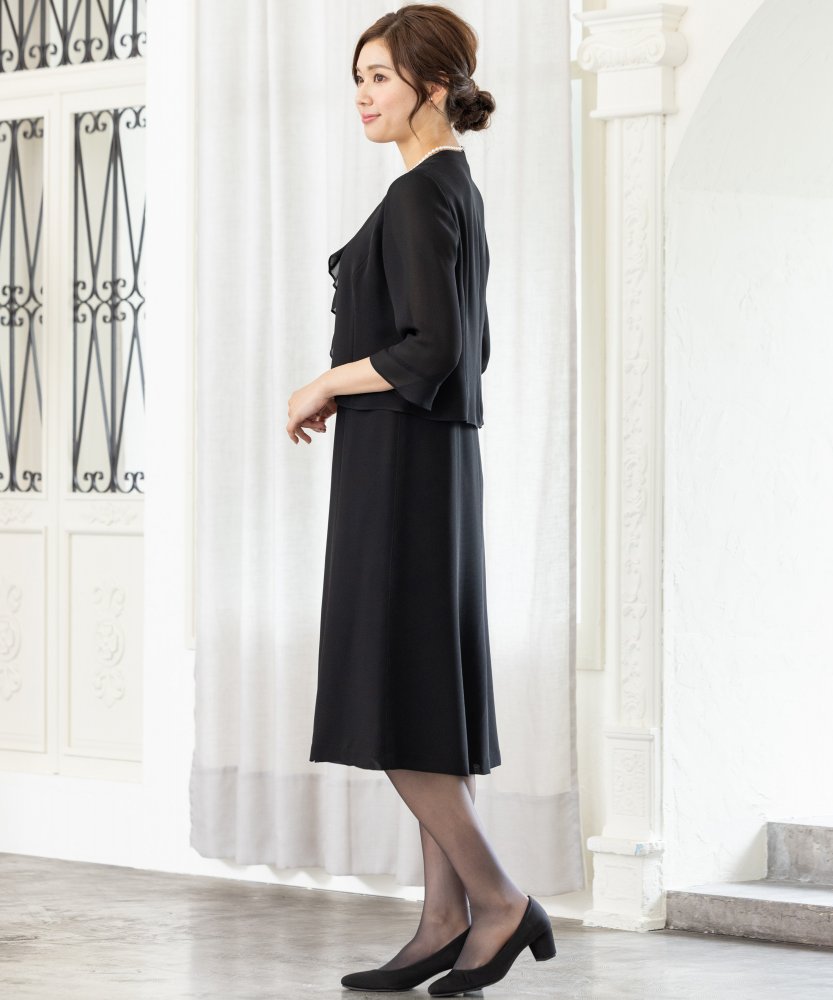 ラッフルフリルトリックワンピース/M(9号)