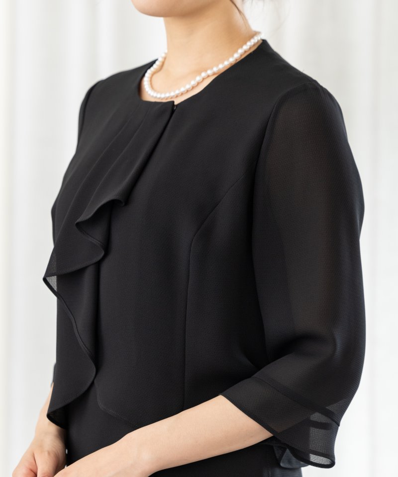 ラッフルフリルトリックワンピース/M(9号)