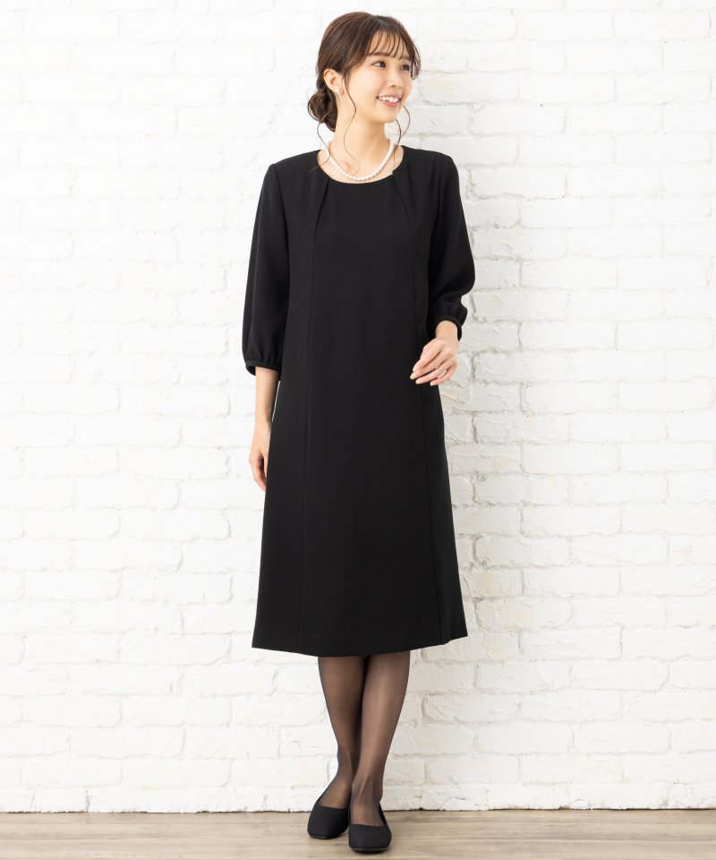 【授乳・マタニティ】衿元タックレギュラー丈ワンピース/M(9号) 【授乳・マタニティ】衿元タックレギュラー丈ワンピース/M(9号)