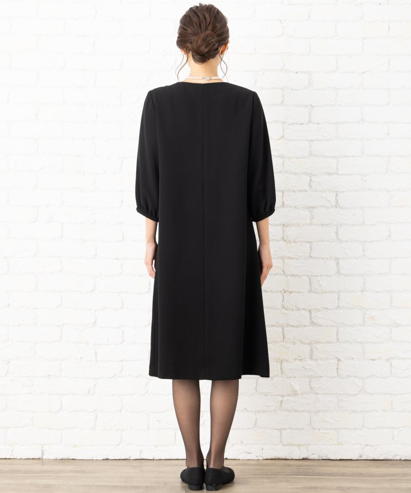 【授乳・マタニティ】衿元タックレギュラー丈ワンピース/M(9号) 【授乳・マタニティ】衿元タックレギュラー丈ワンピース/M(9号)