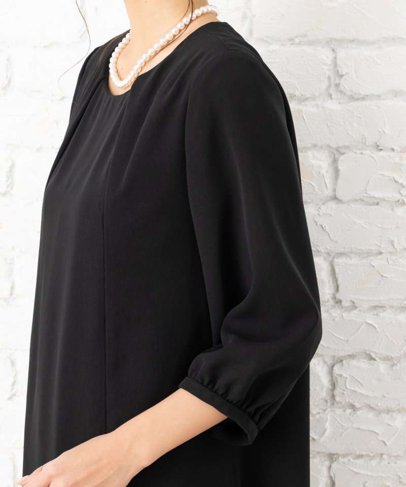 【授乳・マタニティ】衿元タックレギュラー丈ワンピース/M(9号) 【授乳・マタニティ】衿元タックレギュラー丈ワンピース/M(9号)