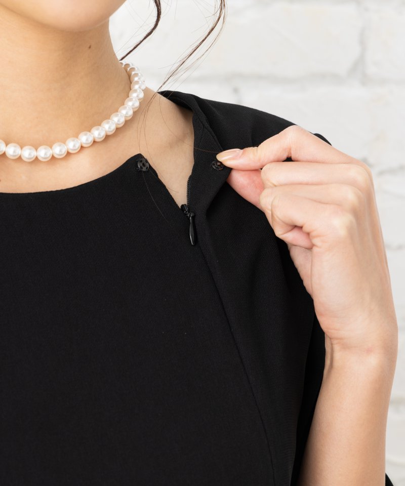 【授乳・マタニティ】衿元タックレギュラー丈ワンピース/M(9号) 【授乳・マタニティ】衿元タックレギュラー丈ワンピース/M(9号)