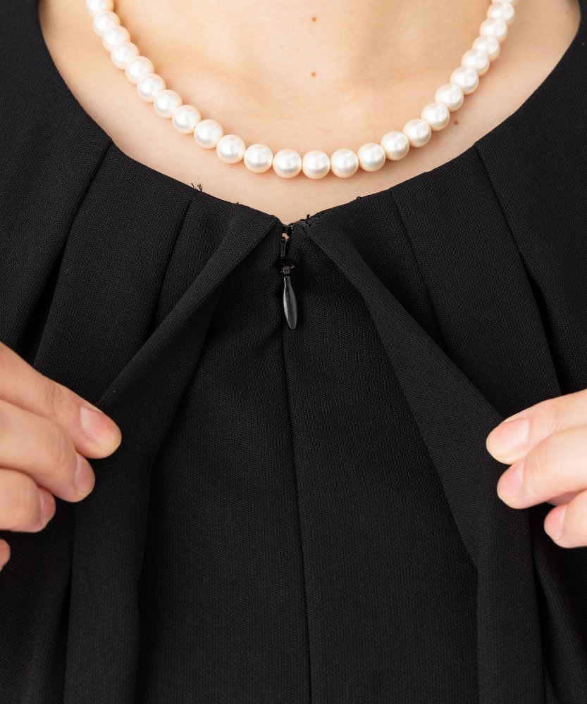 【授乳・マタニティ】センタープリーツロング丈ワンピース/M(9号)