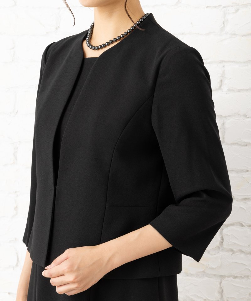 カレット　セミスタンドカラー1つボタンアンサンブル/3L(15号)