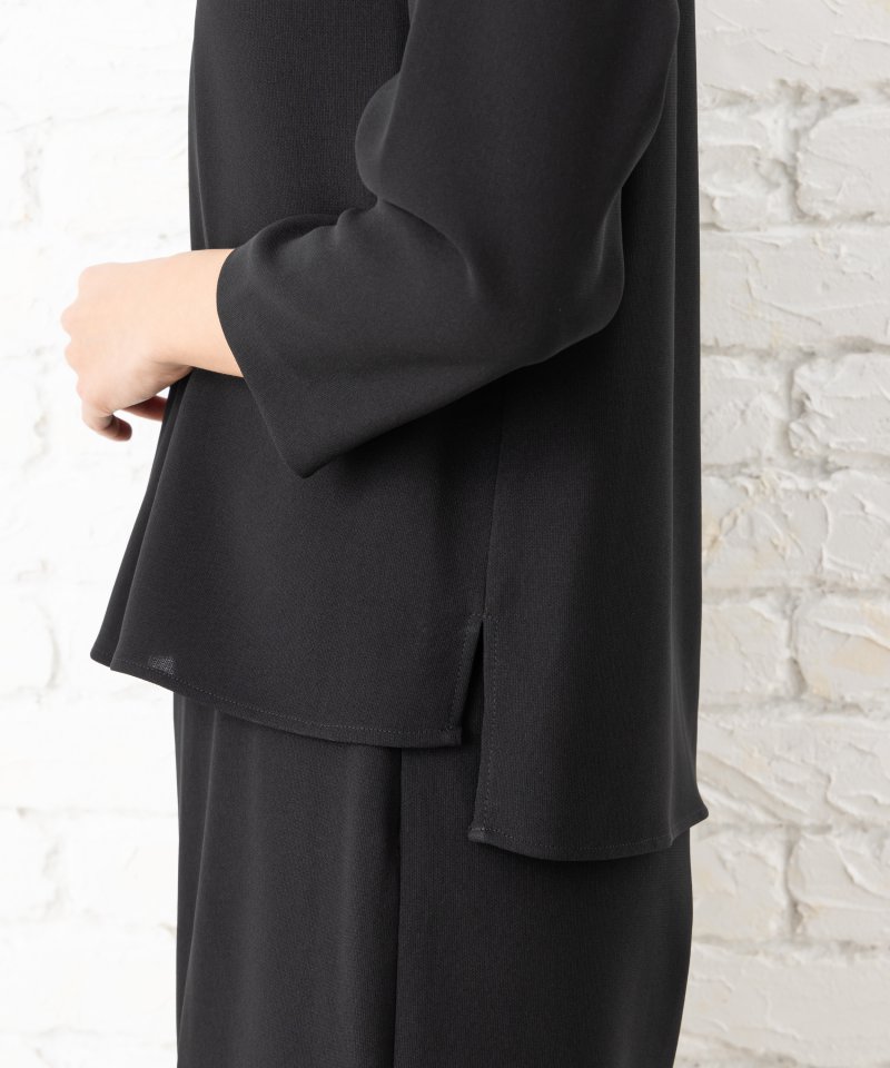 エメ　【ショートサイズ】1つボタンVカラージャケット×ワイドストレートパンツスーツ/3L(15号)