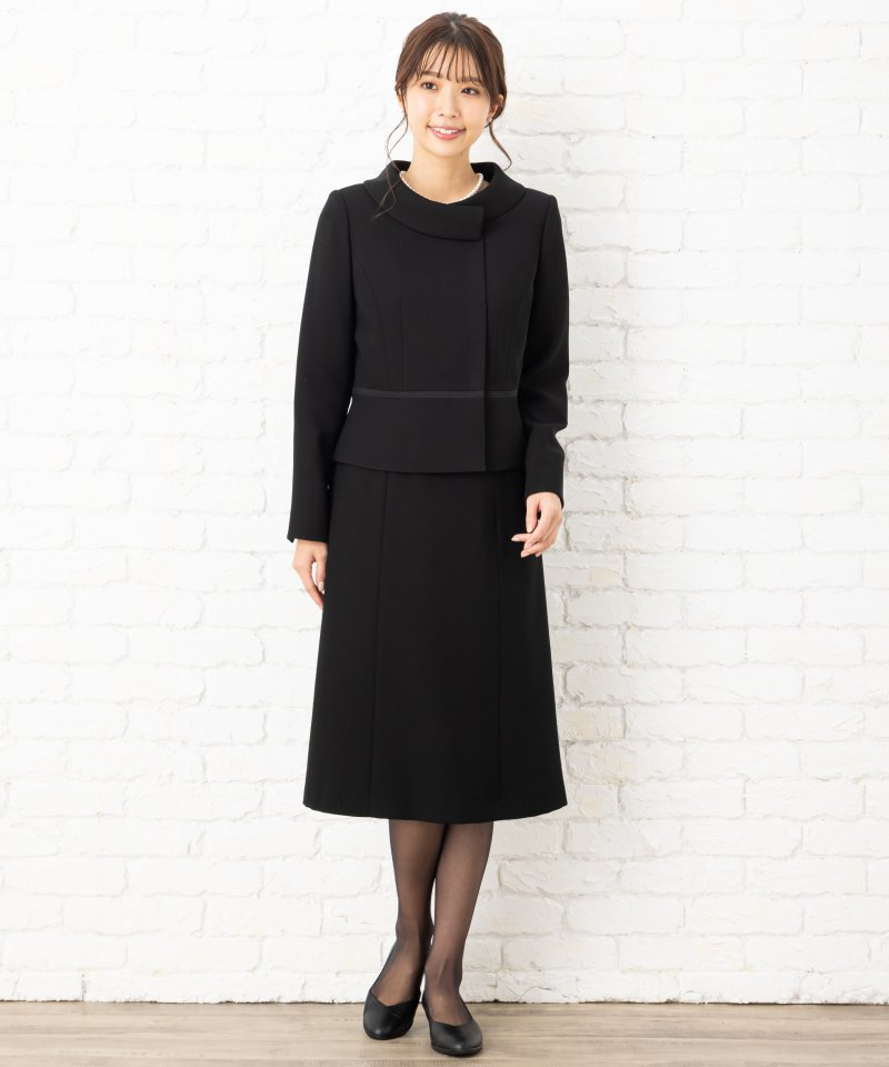 ソリテール　ロールカラージャケット&シンプルワンピースアンサンブル/3L(15号)