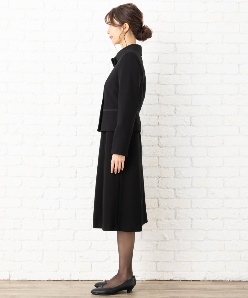 ソリテール　ロールカラージャケット&シンプルワンピースアンサンブル/3L(15号)