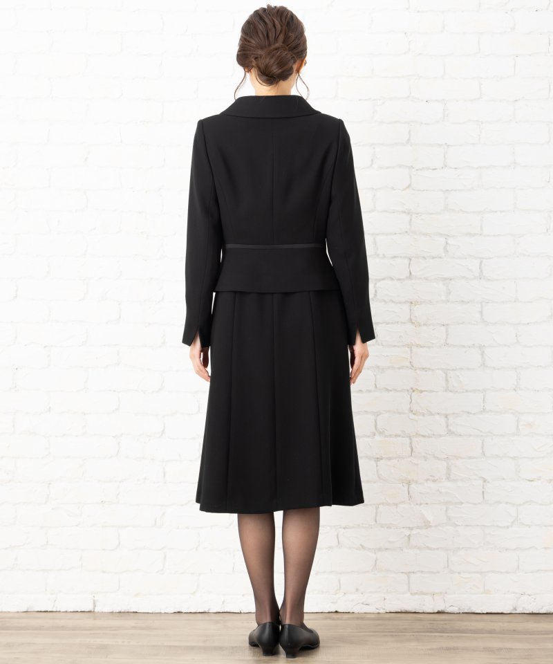 ソリテール　ロールカラージャケット&シンプルワンピースアンサンブル/3L(15号)
