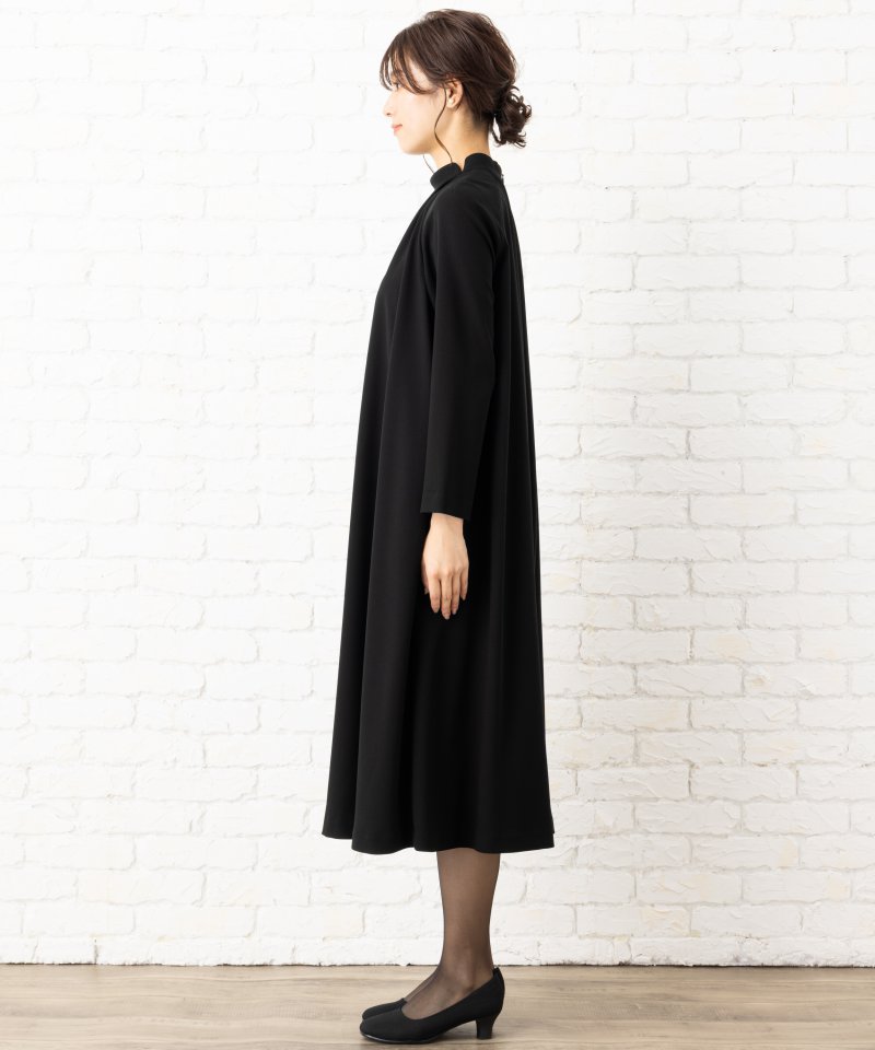 エメ ラグランスリーブテントラインブラックワンピース/L(11号) エメ ラグランスリーブテントラインブラックワンピース/L(11号)