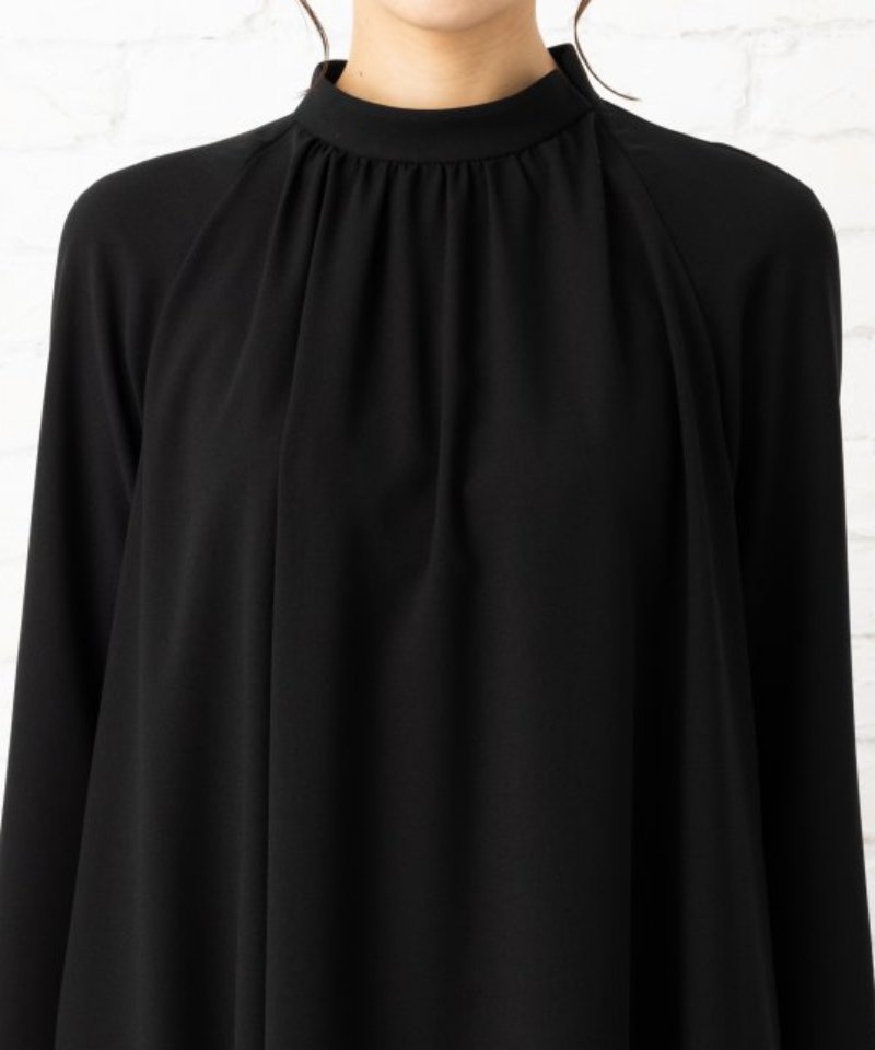 エメ ラグランスリーブテントラインブラックワンピース/L(11号) エメ ラグランスリーブテントラインブラックワンピース/L(11号)