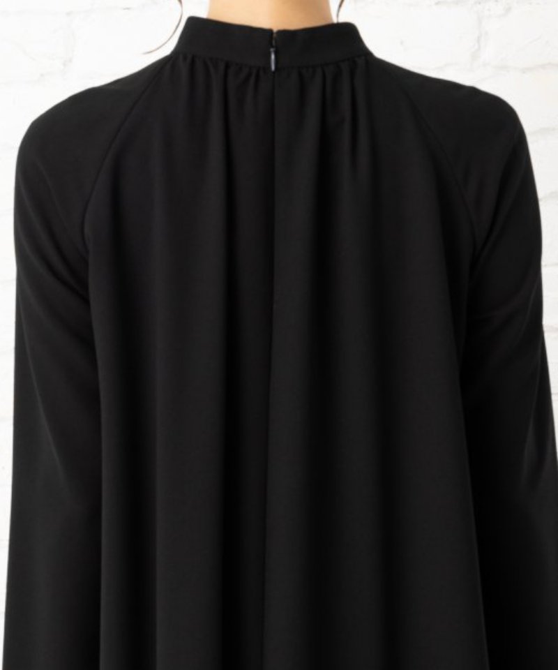 エメ ラグランスリーブテントラインブラックワンピース/L(11号) エメ ラグランスリーブテントラインブラックワンピース/L(11号)