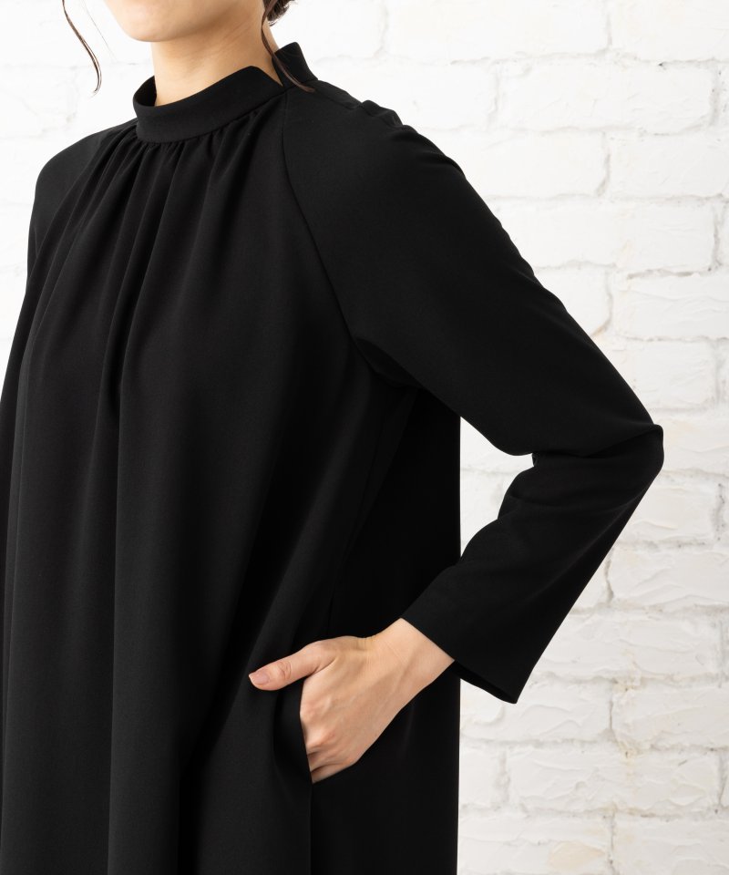 エメ ラグランスリーブテントラインブラックワンピース/L(11号) エメ ラグランスリーブテントラインブラックワンピース/L(11号)