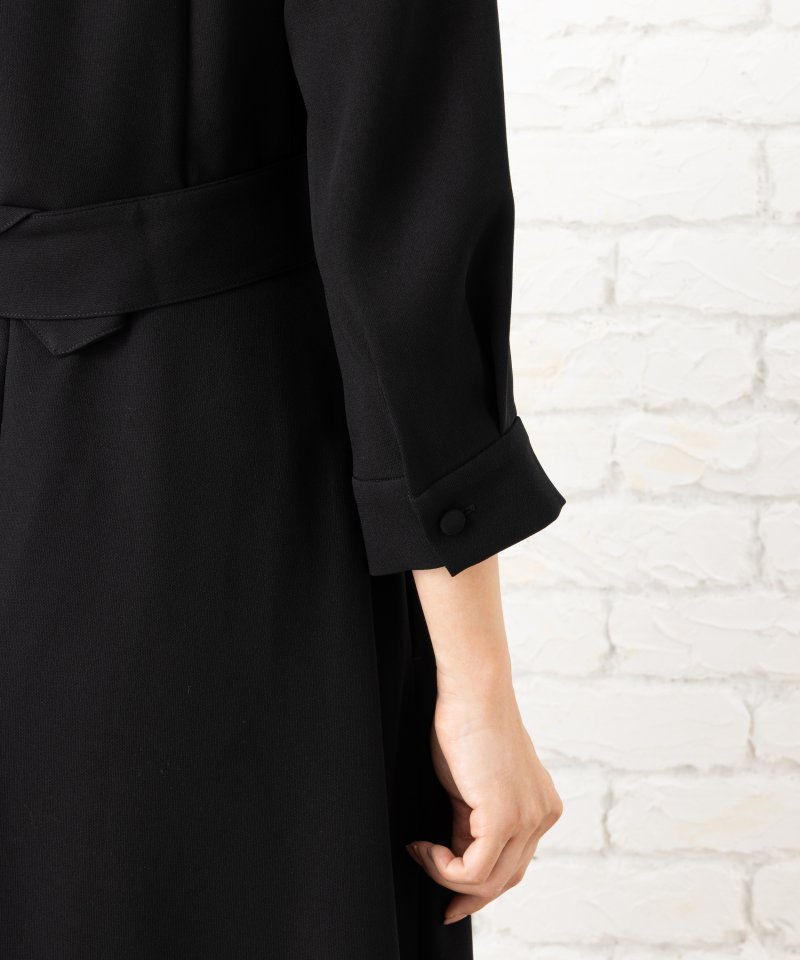 ベルト付ベーシックフレアーワンピース/L(11号)