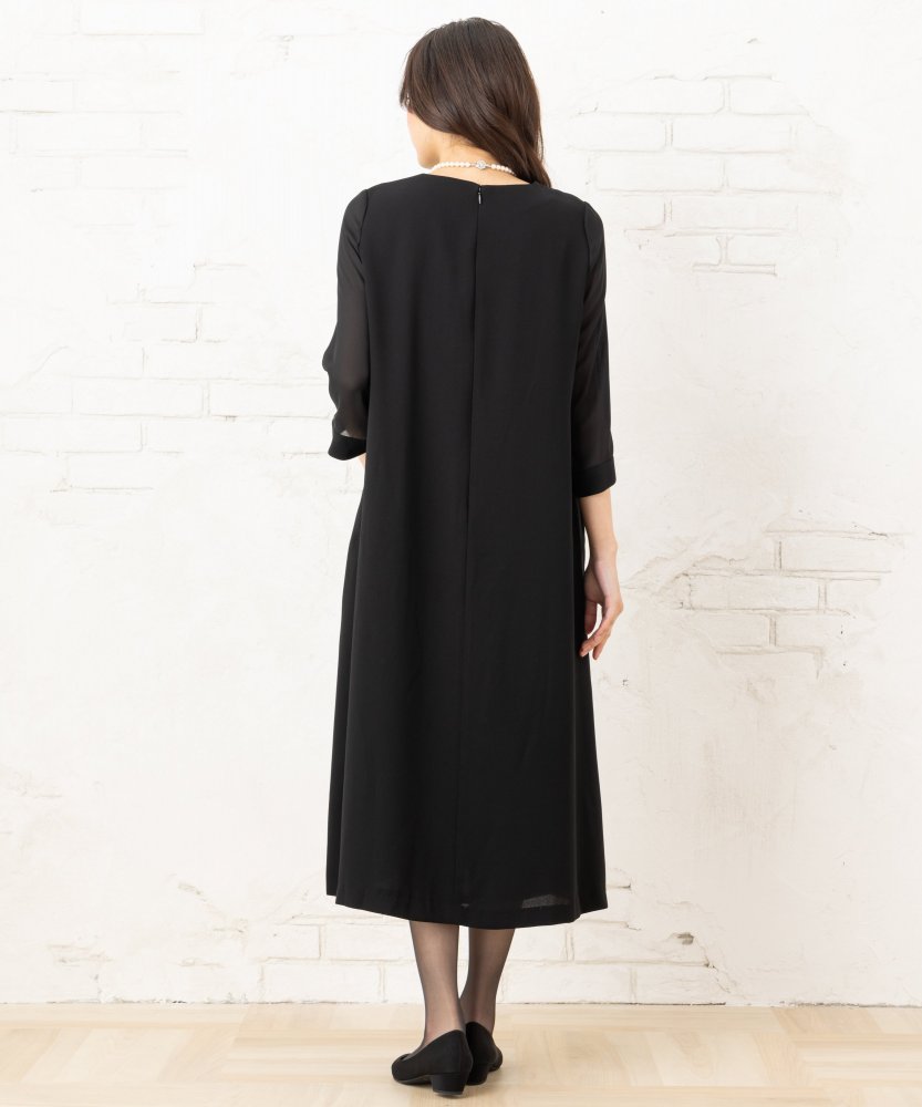 ガウンデザインフラワーレースワンピース/M(9号)