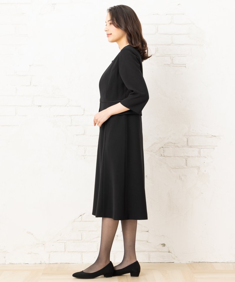 2ピースアンサンブル風ブラックワンピース/M(9号) 2ピースアンサンブル風ブラックワンピース/M(9号)