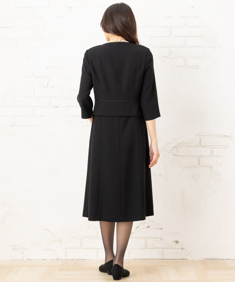 2ピースアンサンブル風ブラックワンピース/M(9号) 2ピースアンサンブル風ブラックワンピース/M(9号)