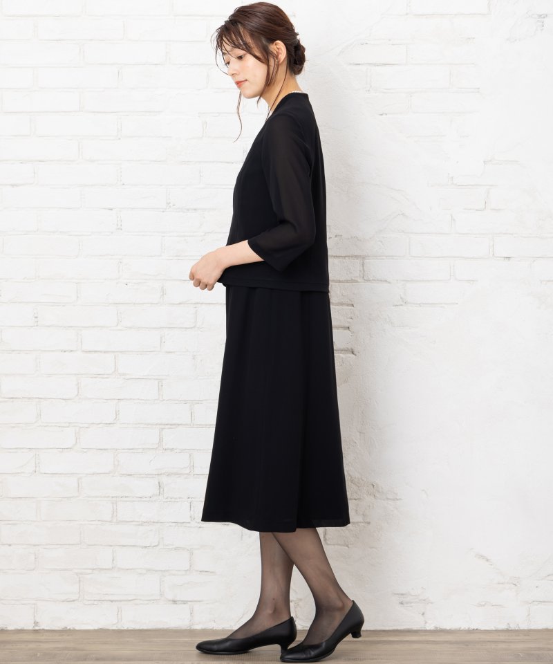 ダイヤネック・スーツ風トリックサマーフォーマルワンピース/M(9号)