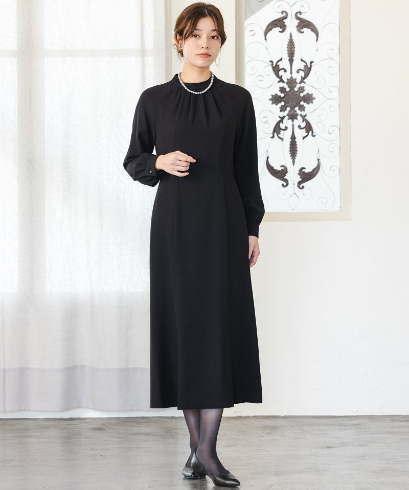 エメ　シンプルVネックジャケット&ラグランスリーブマーメイドワンピース/M(9号)