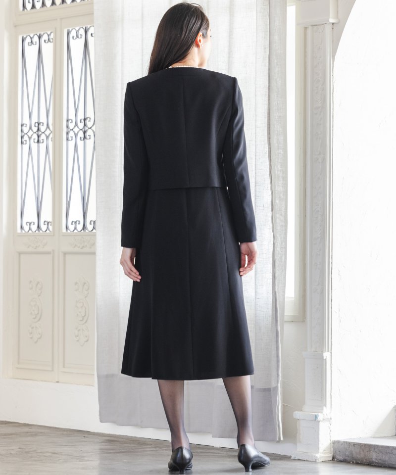 カレット　ノーカラージャケット&ベーシックロングワンピース/M(9号)