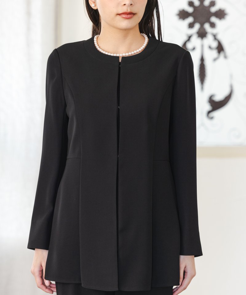 ソリテール　重ね着風ジャケット&セミワイドストレートパンツ/M(9号)