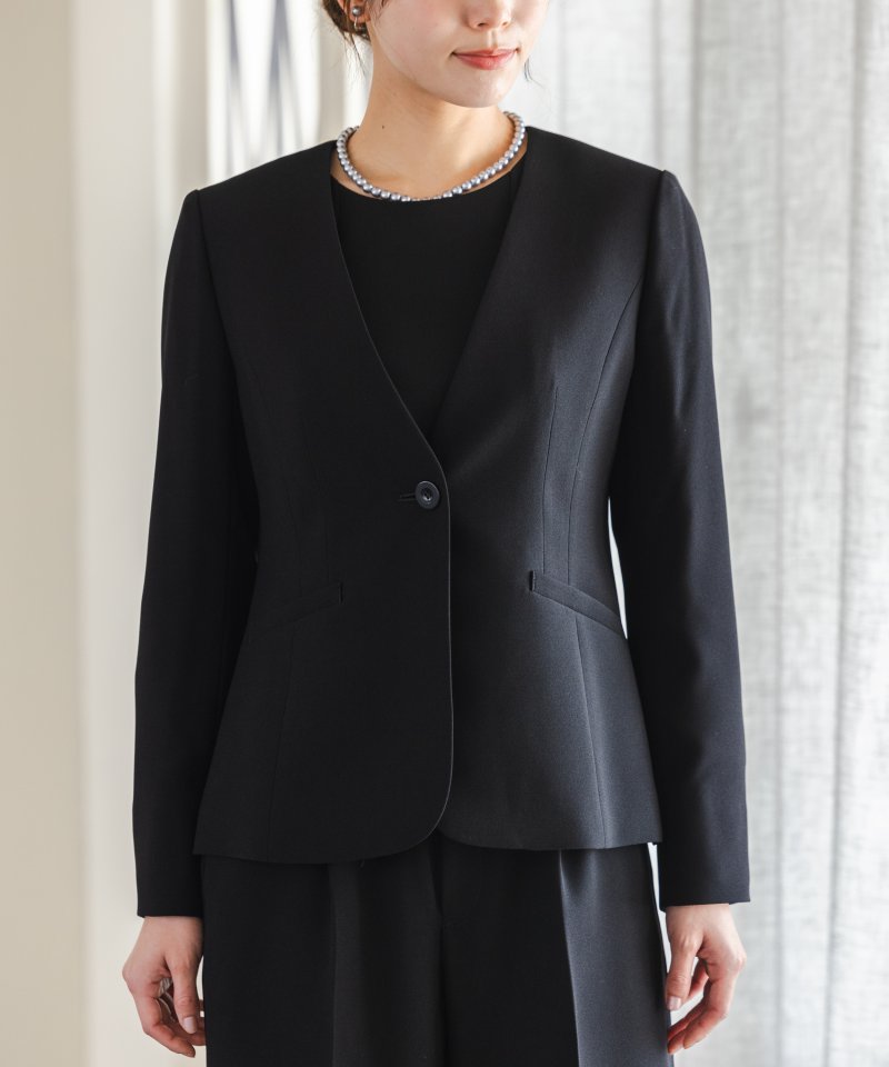 カレット　Vネックジャケット&袖プリーツブラウス&ワイドパンツ3ピーススーツ/M(9号)