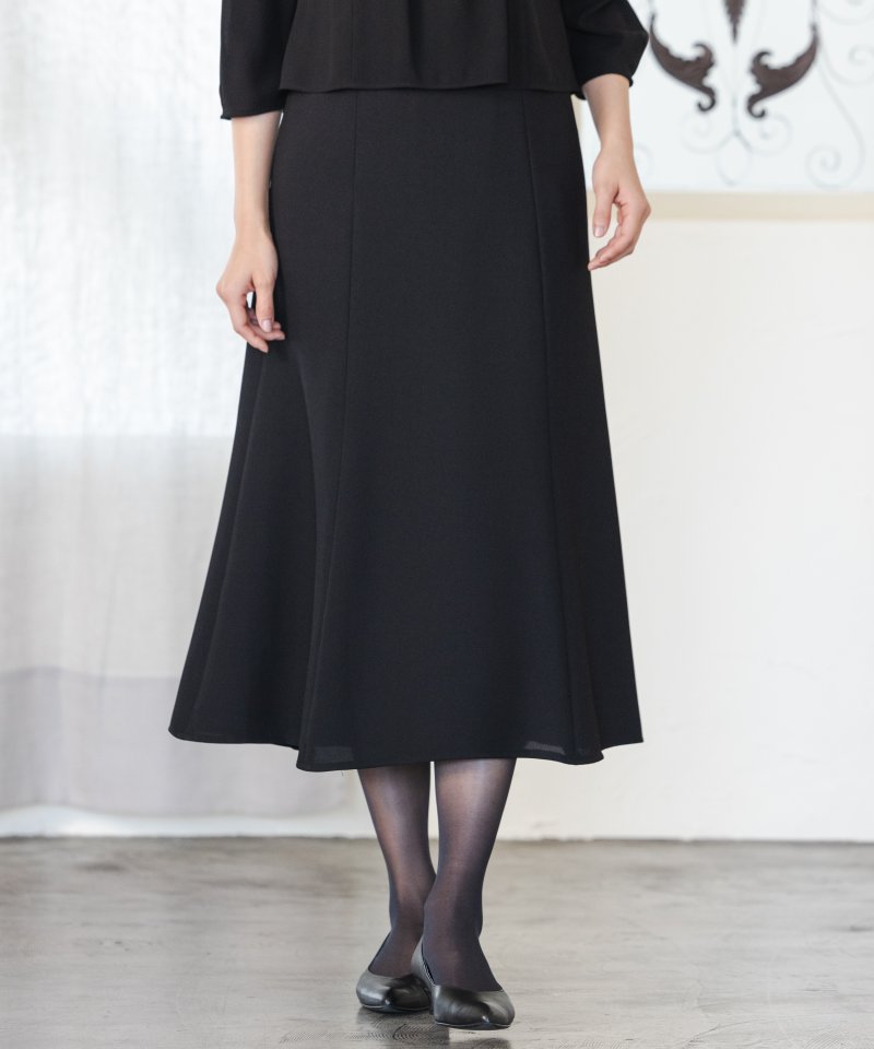 Vネックジャケット&ブラウス風ロングワンピース/M(9号)