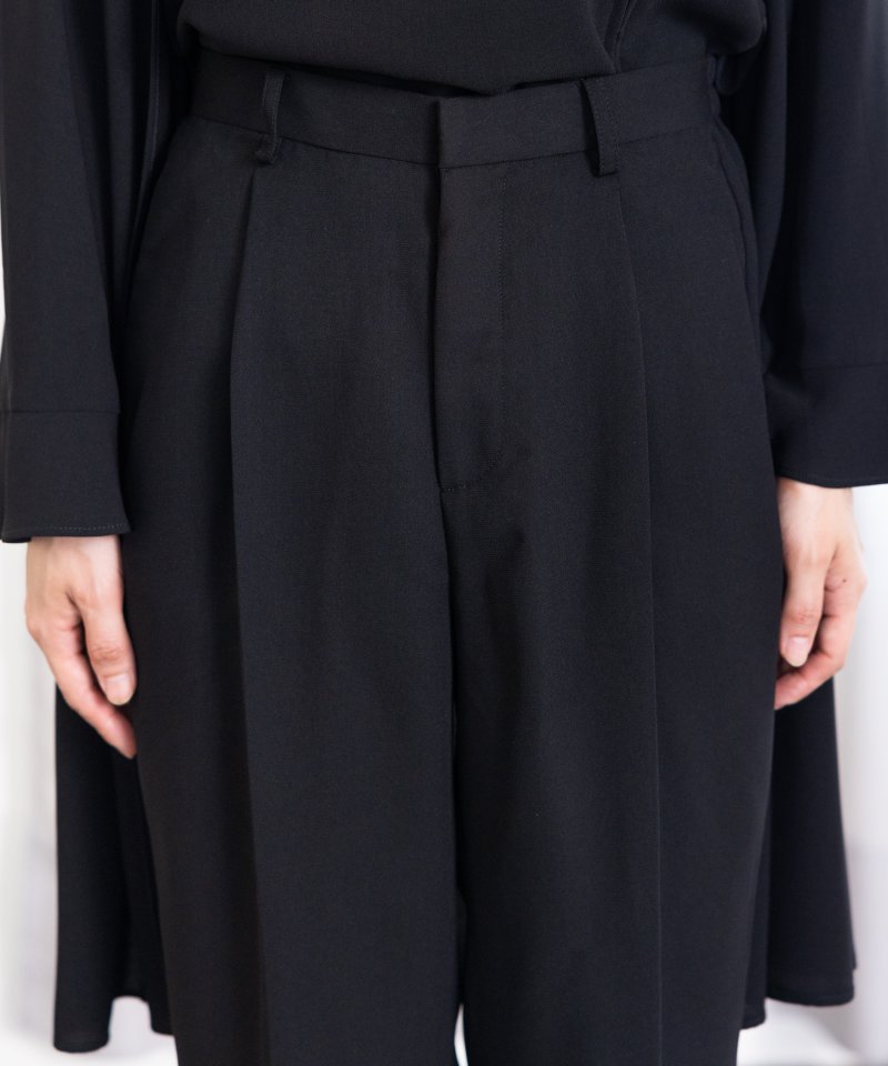 【レギュラーサイズ】レイヤードロングブラウスカーディガン&スリムストレートパンツ/M(9号)