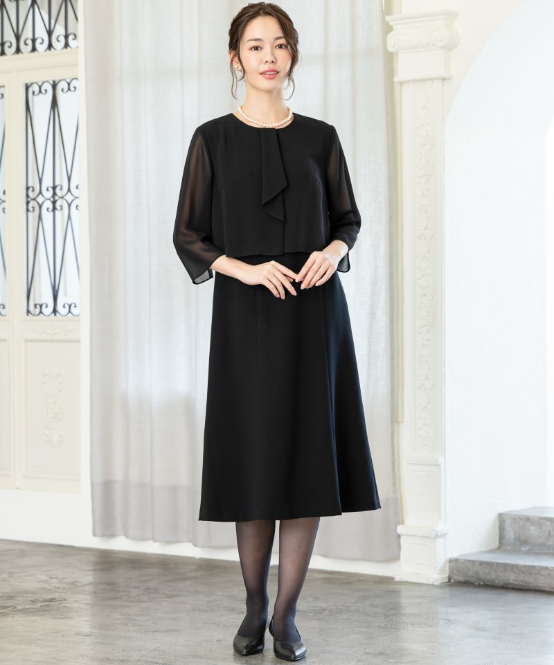 平二重前フリルラインワンピース/M(9号) 平二重前フリルラインワンピース/M(9号)