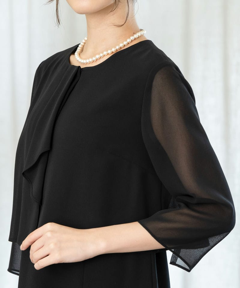 平二重前フリルラインワンピース/M(9号) 平二重前フリルラインワンピース/M(9号)