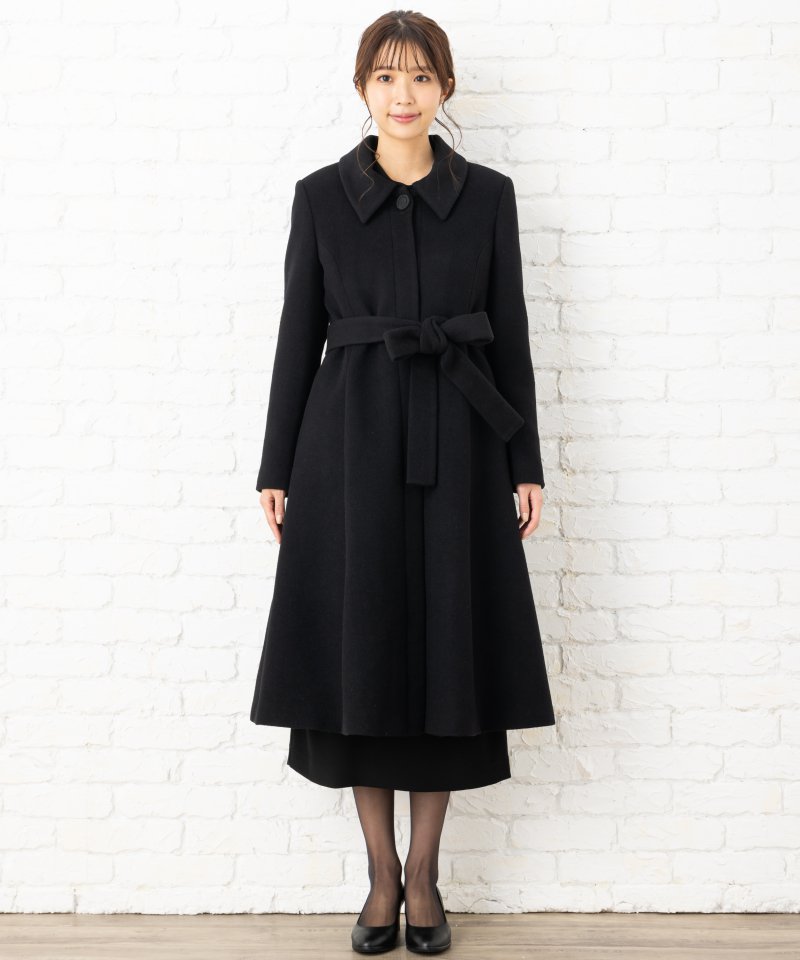 ルイルエブティック 【冬用】ステンカラーフレアーロングコート/L ルイルエブティック 【冬用】ステンカラーフレアーロングコート/L