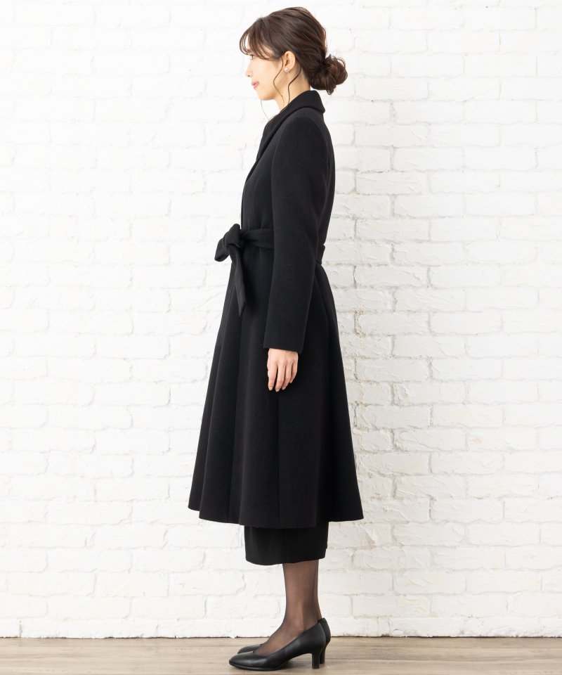 ルイルエブティック 【冬用】ステンカラーフレアーロングコート/L ルイルエブティック 【冬用】ステンカラーフレアーロングコート/L