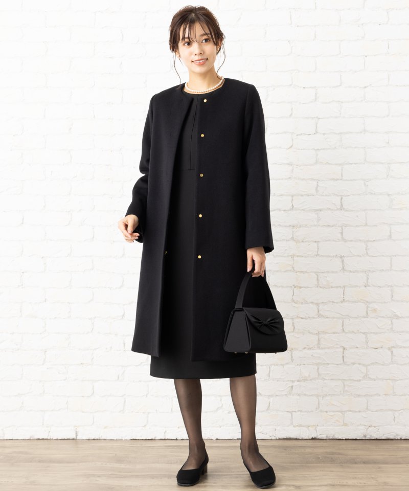 グリーンレーベルリラクシング アンゴラカシミヤ混・ビーバーノーカラーコート/3L(15号) グリーンレーベルリラクシング アンゴラカシミヤ混・ビーバーノーカラーコート/3L(15号)