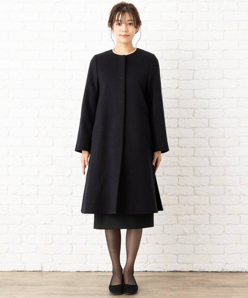 グリーンレーベルリラクシング アンゴラカシミヤ混・ビーバーノーカラーコート/3L(15号) グリーンレーベルリラクシング アンゴラカシミヤ混・ビーバーノーカラーコート/3L(15号)