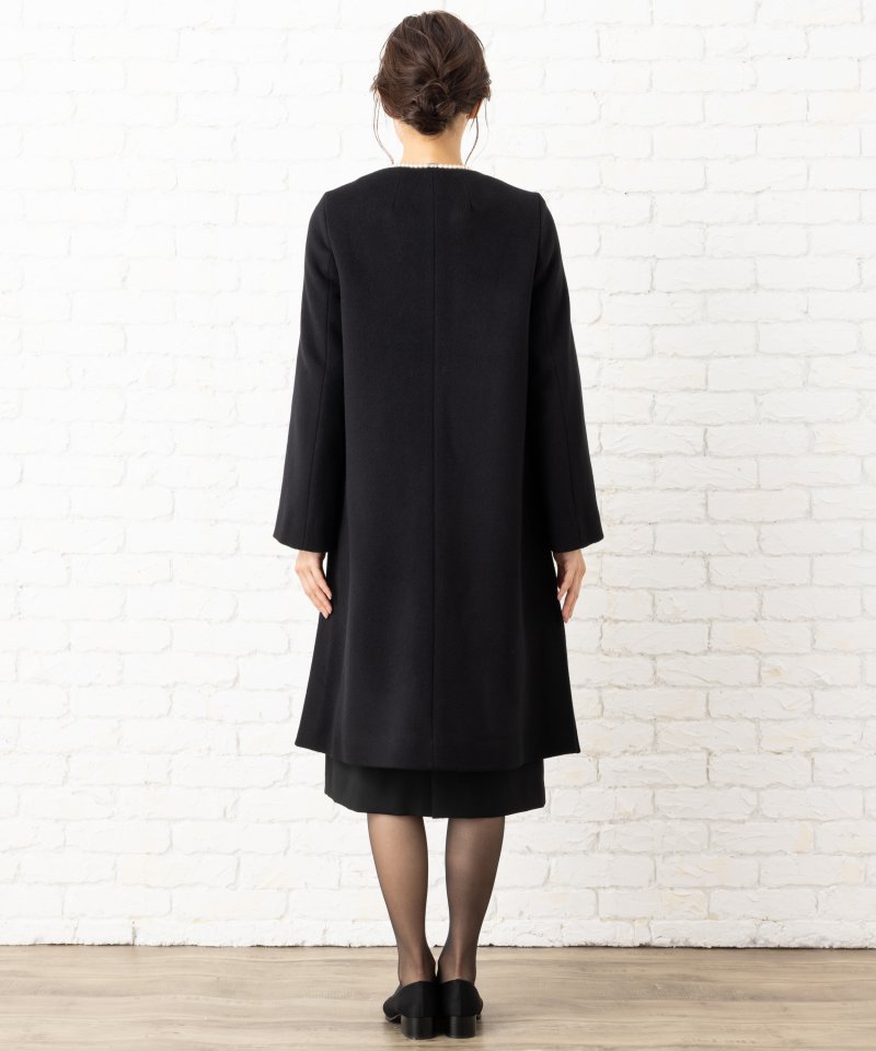 グリーンレーベルリラクシング アンゴラカシミヤ混・ビーバーノーカラーコート/3L(15号) グリーンレーベルリラクシング アンゴラカシミヤ混・ビーバーノーカラーコート/3L(15号)